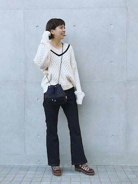 夏子さん(レディース・169cm)の冬コーディネート