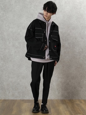 「Dickies（ディッキーズ）のアイテム（ジャケット/アウター）」を使った、kanaruさん（メンズ・173cm）の冬コーディネート