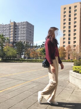 「MEIER.Q（マイヤーキュー）のアイテム（その他アウター）」を使った、343さん（レディース・171cm）の冬コーディネート