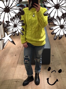 「abcdevol（エービーシーディーイーボル）のアイテム」を使った、waneさん（レディース・156cm）の冬コーディネート