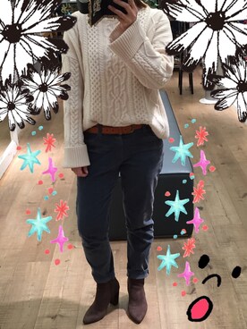 「ILIMA（イリマ）のアイテム（ブーツ）」を使った、waneさん（レディース・156cm）の冬コーディネート
