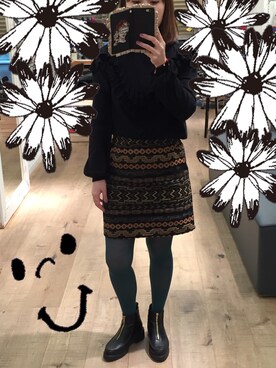 「abcdevol（エービーシーディーイーボル）のアイテム」を使った、waneさん（レディース・156cm）の冬コーディネート