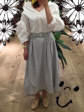 「abcdevol（エービーシーディーイーボル）のアイテム」を使った、waneさん（レディース・156cm）の春コーディネート