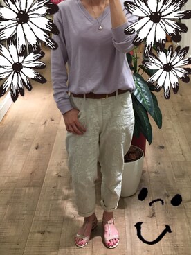 「ILIMA（イリマ）のアイテム（サンダル）」を使った、waneさん（レディース・156cm）の夏コーディネート