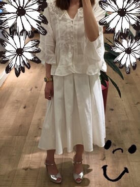 「ILIMA（イリマ）のアイテム（サンダル）」を使った、waneさん（レディース・156cm）の夏コーディネート