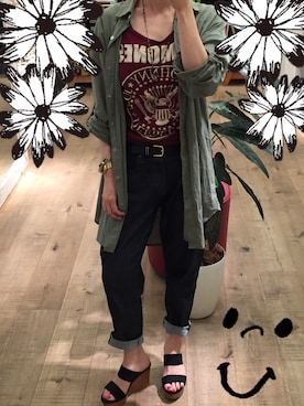 「ILIMA（イリマ）のアイテム（サンダル）」を使った、waneさん（レディース・156cm）の夏コーディネート