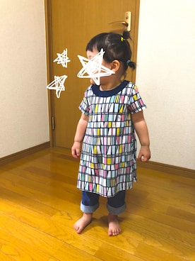 「アイテム（ワンピース/ドレス）」を使った、niwaさん（キッズ・80cm）の夏コーディネート