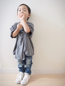 めー♛︎nikka♛︎shiroさん（キッズ・90cm）の夏コーディネート