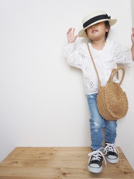 めー♛︎nikka♛︎shiroさん（キッズ・90cm）の夏コーディネート