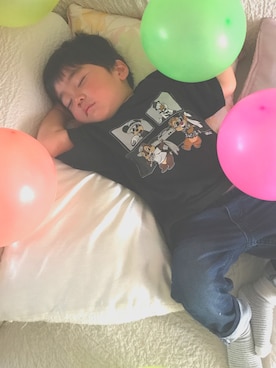 「KTM APPAREL（ケーティーエムアパレル）のアイテム」を使った、miiiさん（キッズ・90cm）の春コーディネート