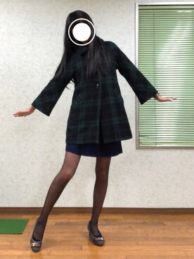 「HusHusH（ハッシュアッシュ）のアイテム（ステンカラーコート）」を使った、umayさん（レディース・169cm）の秋コーディネート