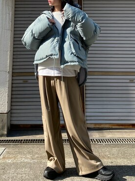 「ESC STUDIO（イーエスシースタジオ）のアイテム（パンツ）」を使った、Chikashitsu +さん（メンズ・179cm）の冬コーディネート