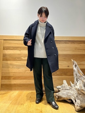 「アーバンリサーチドアーズ」｜「アイテム（ピーコート）」を使った、kaoriさん（レディース・148cm）の秋コーディネート