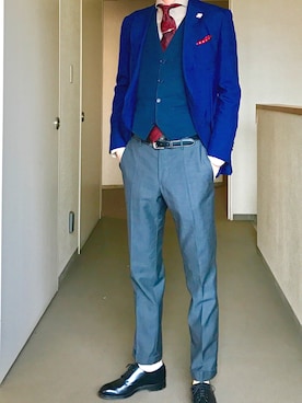 「Kiton（キートン）のアイテム」を使った、OK.Aさん（メンズ・176cm）の春コーディネート
