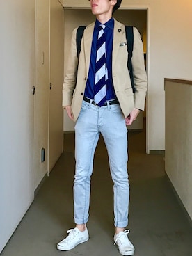 「GALLIPOLI（ガリポリ）のアイテム」を使った、OK.Aさん（メンズ・176cm）の夏コーディネート