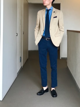 「GBS TROUSERS（ジービーエストラウザーズ）のアイテム」を使った、OK.Aさん（メンズ・176cm）の夏コーディネート