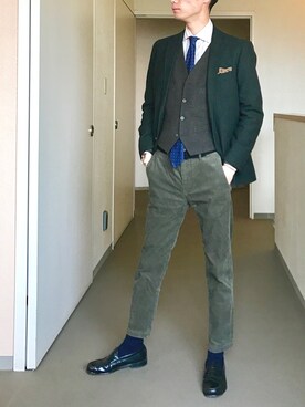 「Calabrese（カラブレーゼ）のアイテム」を使った、OK.Aさん（メンズ・176cm）の秋コーディネート