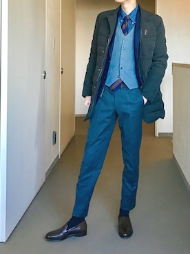 「MOORER（ムーレー）のアイテム」を使った、OK.Aさん（メンズ・176cm）の冬コーディネート