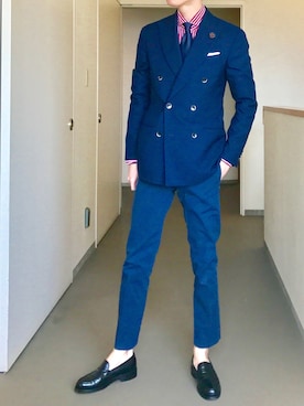 「GBS TROUSERS（ジービーエストラウザーズ）のアイテム」を使った、OK.Aさん（メンズ・176cm）の春コーディネート