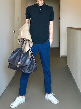 「GBS TROUSERS（ジービーエストラウザーズ）のアイテム」を使った、OK.Aさん（メンズ・176cm）の春コーディネート
