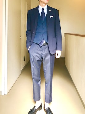 「Kiton（キートン）のアイテム」を使った、OK.Aさん（メンズ・176cm）の春コーディネート
