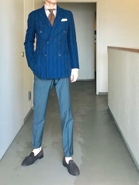 「RING JACKET（リングジャケット）のアイテム（ジャケット/アウター）」を使った、OK.Aさん（メンズ・176cm）の夏コーディネート