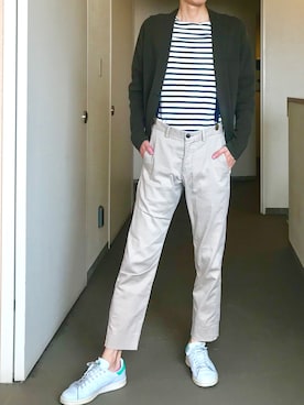 「EDIFICE（エディフィス）の◇SUVIN 3/150 セミショールカーデ（カーディガン/ボレロ）」を使った、OK.Aさん（メンズ・176cm）の夏コーディネート