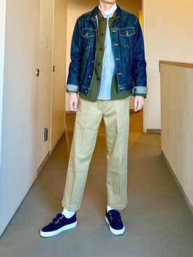 「East Harbour Surplus（イーストハーバーサープラス）のアイテム」を使った、OK.Aさん（メンズ・176cm）の春コーディネート