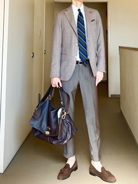 「GABRIELE PASINI（ガブリエレ パジーニ）のアイテム（ジャケット/アウター）」を使った、OK.Aさん（メンズ・176cm）の春コーディネート