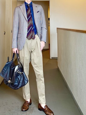 「GABRIELE PASINI（ガブリエレ パジーニ）のアイテム（ジャケット/アウター）」を使った、OK.Aさん（メンズ・176cm）の夏コーディネート