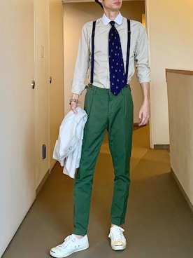 「Mario Muscariello（マリオ ムスカリエッロ）のアイテム（テーラードジャケット）」を使った、OK.Aさん（メンズ・176cm）の夏コーディネート