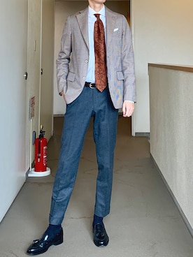 「GABRIELE PASINI（ガブリエレ パジーニ）のアイテム（ジャケット/アウター）」を使った、OK.Aさん（メンズ・176cm）の秋コーディネート