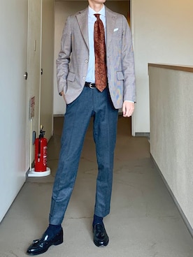 OK.Aさんの（VITALE BARBERIS CANONICO | ヴィタールバルベリス・カノニコ）を使ったコーディネート