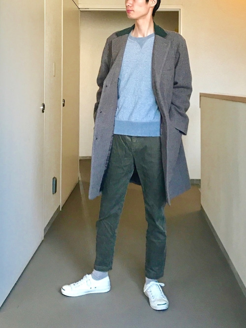 NEIGHBORHOOD チェスターコート luker io着用参考 LUKER BY NEIGHBORHOODのチェスターコートを使った人気ファッション