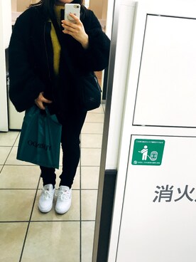 「NIKE(ナイキ)のアイテム(ショルダーバッグ)」を使った、ぽんさん(レディース・148cm)の冬コーディネート