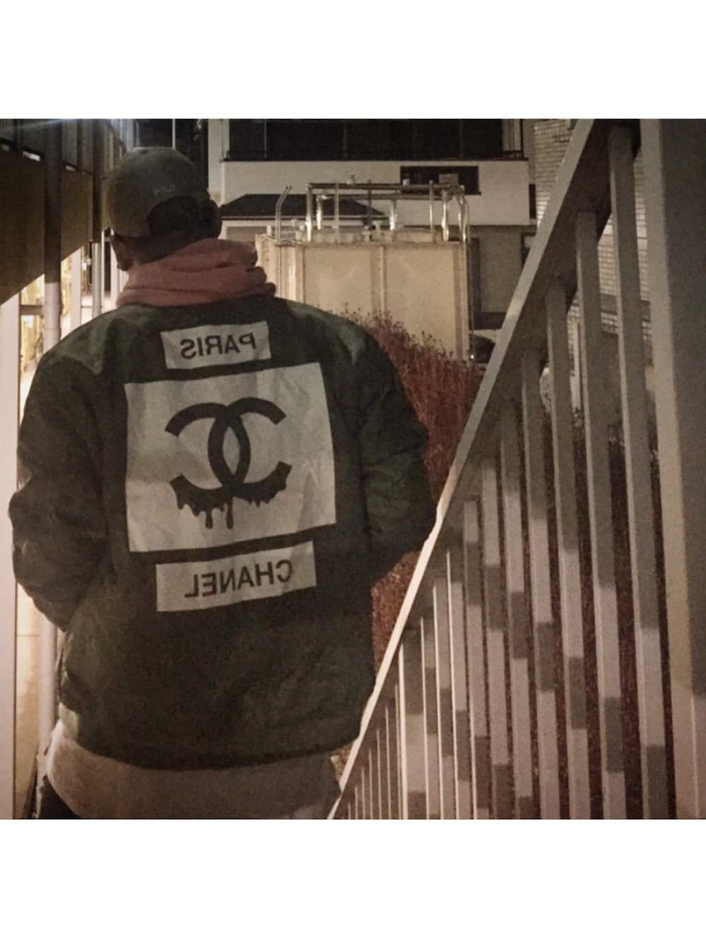 「Polo Ralph Lauren、ラルフローレン、シャネル、chanel」｜「Raison D'etreのアイテム（MA-1、グリーン系）」を使った、kenty0925さん（メンズ・176cm）の冬コーディネートの1枚目の写真