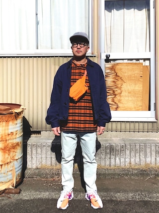 sacai meltingpot 刺繍ロゴ入り　長袖　チェック　シャツ　ベロア sacai meltingpot 刺繍ロゴ入り 長袖 チェック シャツ ベロア