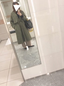 「FREE'S MART（フリーズマート）のアイテム（トレンチコート）」を使った、minoriさん（レディース・161cm）の春コーディネート