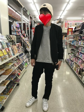 「STUDIOUS（ステュディオス）のアイテム（MA-1）」を使った、hideさん（メンズ・165cm）の秋コーディネート