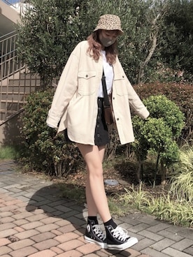 「H&M（エイチ・アンド・エム）のアイテム（ダウンジャケット/コート）」を使った、たんさん（レディース・163cm）の秋コーディネート