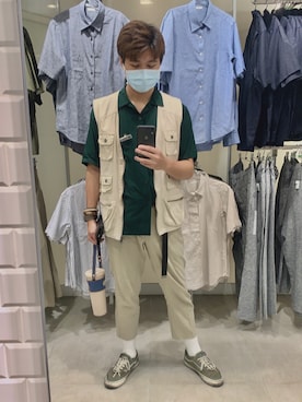 「PULL&BEAR（プルアンドベア）のアイテム（その他アウター）」を使った、Tenten 09さん（メンズ・179cm）の春コーディネート