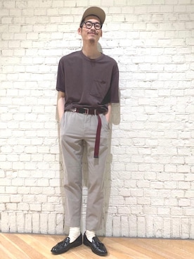 「ブラウンカラー」｜oodake10043さん（メンズ・178cm）の夏コーディネート