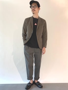 「green label relaxing（グリーンレーベルリラクシング）のアイテム（帽子）」を使った、oodake10043さん（メンズ・178cm）の夏コーディネート