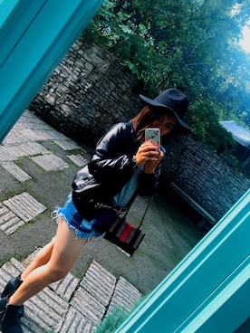 「she mo shelly（シーモシェリー）のアイテム」を使った、Miyu🐰💖🌙さん（レディース・153cm）の秋コーディネート