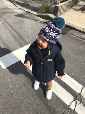 「アイテム（ブルゾン）」を使った、nzyさん（キッズ・100cm）の冬コーディネート