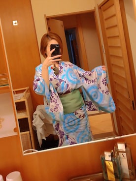 「アイテム（浴衣）」を使った、hnt さん（レディース・155cm・20代）の春コーディネート