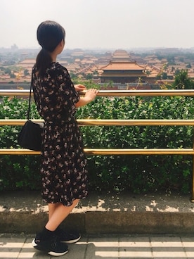 「travel」｜「アイテム（ワンピース）」を使った、naetyさん（レディース・165cm）の秋コーディネート