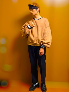 「LARS LARSEN（ラースラーセン）のアイテム」を使った、シゲさん（メンズ・161cm）の秋コーディネート