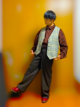 「ADPOSION（アドポーション）のアイテム（トップス）」を使った、シゲさん（メンズ・161cm）の秋コーディネート