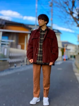 「ADPOSION（アドポーション）のアイテム（トップス）」を使った、シゲさん（メンズ・161cm）の冬コーディネート